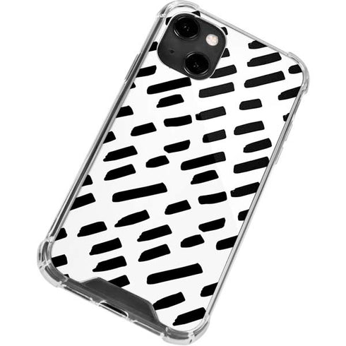 Black Dash iPhone 14 Clear Case